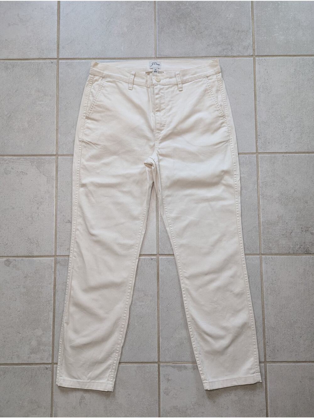 J.Crew Women's Size 28 Vintage Slim Straight Jeans Off White